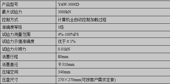 3000KN/300噸混凝土壓力試驗(yàn)機(jī)
